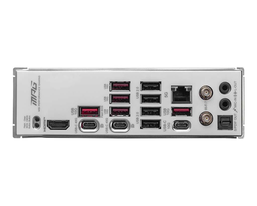MSI MPG X870E EDGE TI WIFI ATX Motherboard | AM5 | AMD X870E | DDR5‑8400+ OC | PCIe 5.0 x16 | 4× M.2 Gen5 | Wi‑Fi 7 | 5G LAN | USB4 40 Gbps | Realtek ALC4080