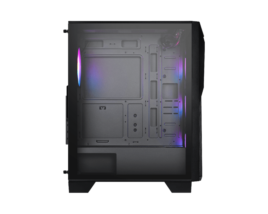 MSI MAG FORGE 130A AIRFLOW Mid-Tower PC Case | High-Airflow Mesh Front | Tempered Glass Side Panel | 4 Pre-Installed Auto-RGB Fans | USB 5Gbps Front I/O | Supports ATX/Micro-ATX/Mini-ITX