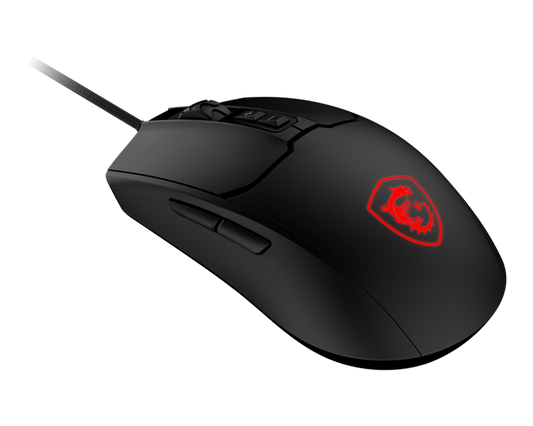MSI FORGE GM100 Gaming Mouse | 6400 DPI | 6-Mode RGB | 7 Buttons | Symmetrical Design | 10M Click Durability