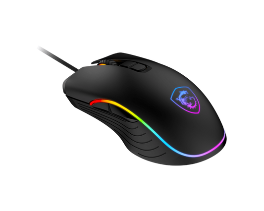 MSI FORGE GM300 Gaming Mouse | 7200 DPI | RGB Lighting | 7 Buttons | Symmetrical Design | 10M Click Durability