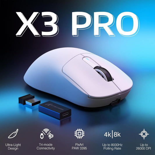ATTACK SHARK X3PRO Wireless Gaming Mouse | White
