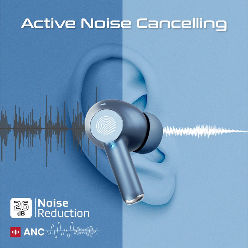 Promate ProPods Active Noise Cancelation Earphones with intellitouch