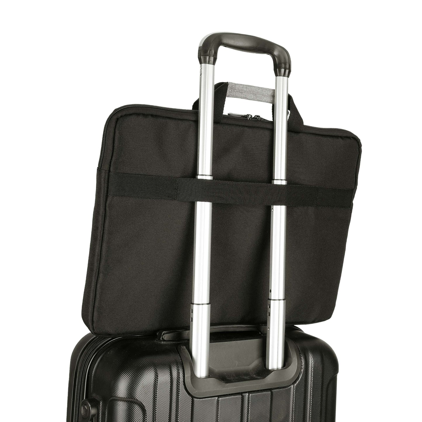 ECLIPS 15.6-Inch Laptop Carry Case | Slim Black Bag with Grey Accents