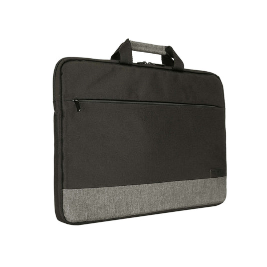 ECLIPS 15.6-Inch Laptop Carry Case | Slim Black Bag with Grey Accents