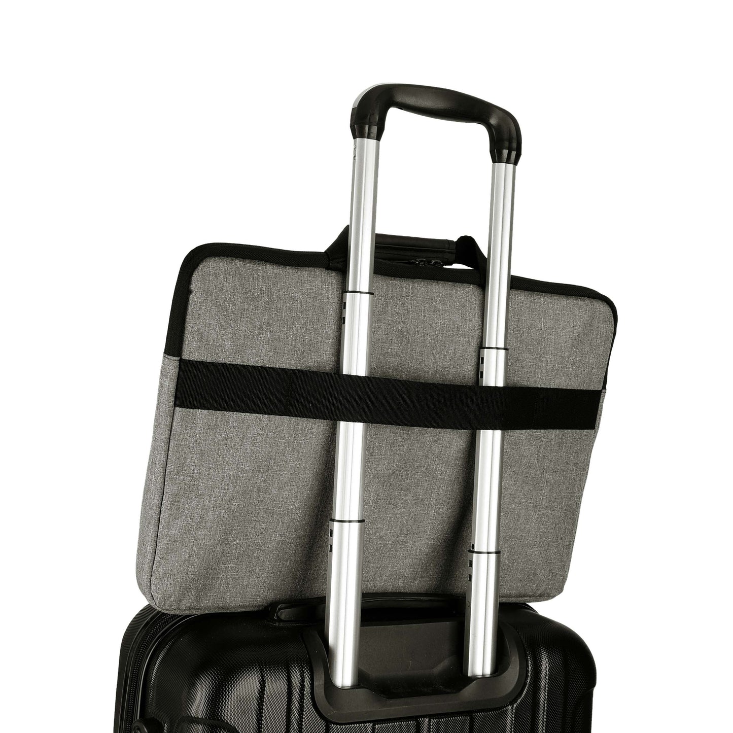 ECLIPS 15.6-Inch Laptop Carry Case | Slim Grey Bag with Black Accents