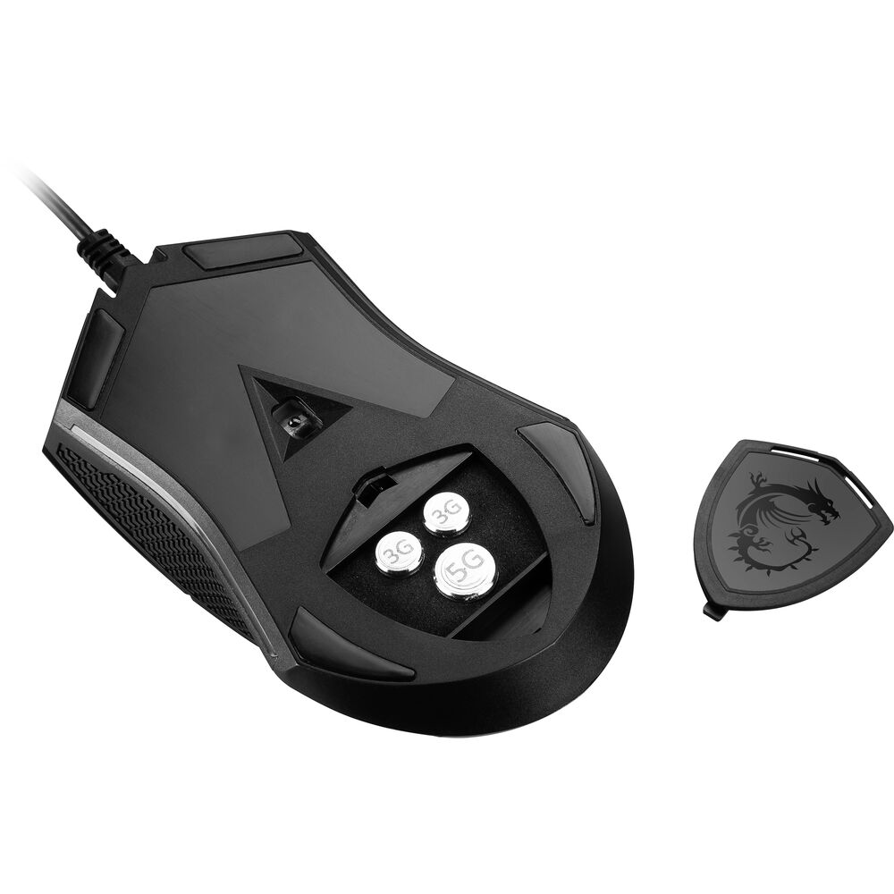 MSI Clutch GM08 Gaming Mouse | 4200 DPI | Adjustable Weight | 6 Buttons | Red LED | Symmetrical Design
