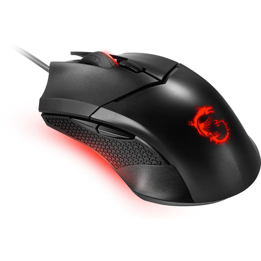 MSI Clutch GM08 Gaming Mouse | 4200 DPI | Adjustable Weight | 6 Buttons | Red LED | Symmetrical Design