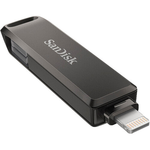 SanDisk iXpand Flash Drive Luxe 64GB | Dual USB Type-C & Lightning Connectors | USB 3.1 Gen 1 | All-Metal Swivel Design | Automatic iPhone Backup