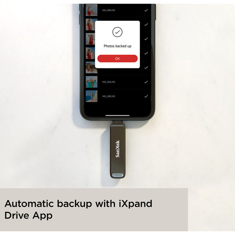 SanDisk iXpand Flash Drive Luxe 64GB | Dual USB Type-C & Lightning Connectors | USB 3.1 Gen 1 | All-Metal Swivel Design | Automatic iPhone Backup