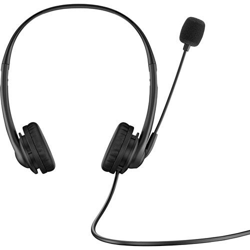 HP Stereo USB Headset G2 | Wired On-Ear Headset with Noise-Cancelling Boom Mic | USB-A | Black