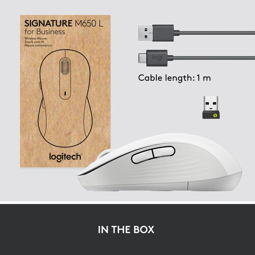 Logitech Signature M650 Large Wireless + Bluetooth Mouse for Business