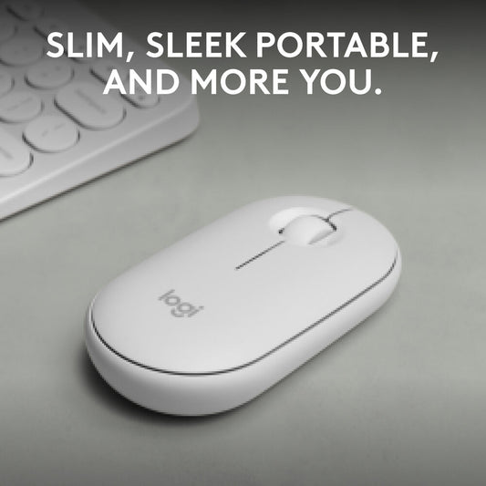 Logitech Pebble Mouse 2 M350s | Slim | Ambidextrous Bluetooth Mouse | Quiet Clicks | Multi-Device | Up to 24-Month Battery