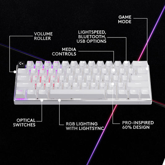 Logitech G PRO X 60 LIGHTSPEED Wireless Gaming Keyboard ( Tactile Switches)
