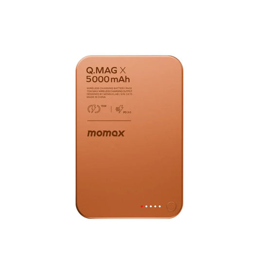 Momax Q.Mag X Magnetic Wireless Power Bank 5000mAh | Orange