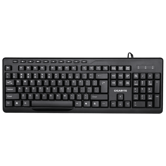 GIGABYTE KM6300 Wired Keyboard & Mouse Combo | Slim Design | 10 Multimedia Keys | 1000 DPI Optical Mouse