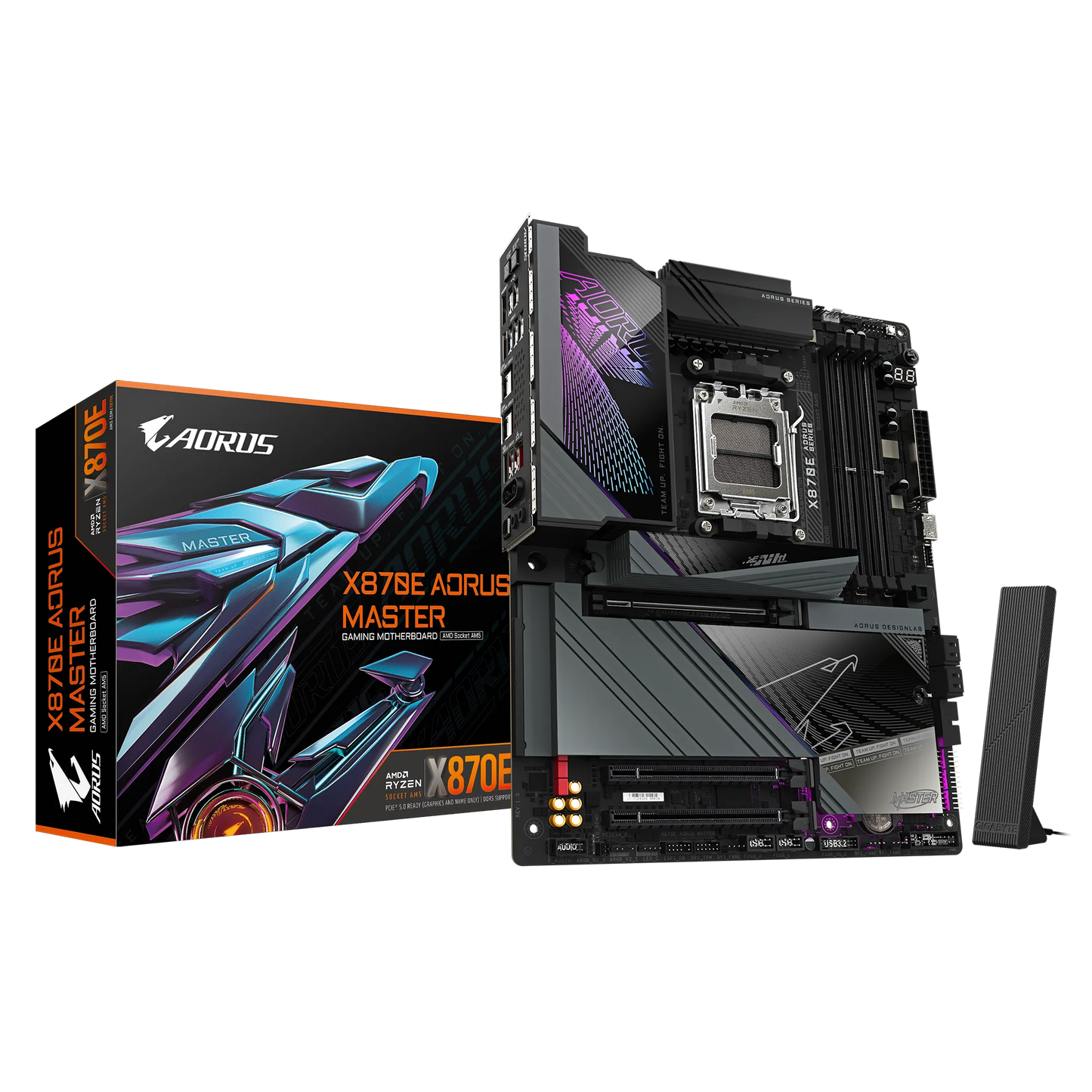 GIGABYTE X870E AORUS MASTER | AM5 | DDR5 OC 8600MT/s | PCIe 5.0 | USB4 | Wi-Fi 7 | 5GbE LAN | M.2 Thermal Guard XL