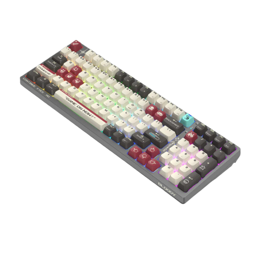 Bloody WS98 Dual-Core 2.4G Wireless | Bluetooth v5.1 | USB wired connection Mechanical Keyboard Pixels Red