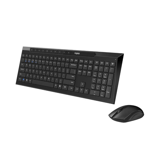 Rapoo 8210M Multi-mode Wireless Keyboard and Mouse Combo | Bluetooth 3.0/4.0/5.0 & 2.4GHz | Spill-Resistant Keyboard | 600 | 1600 DPI Silent Mouse