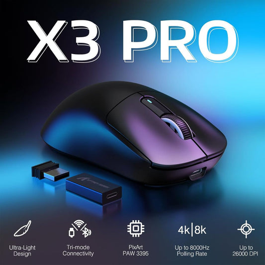 ATTACK SHARK X3PRO Wireless Gaming Mouse | Black