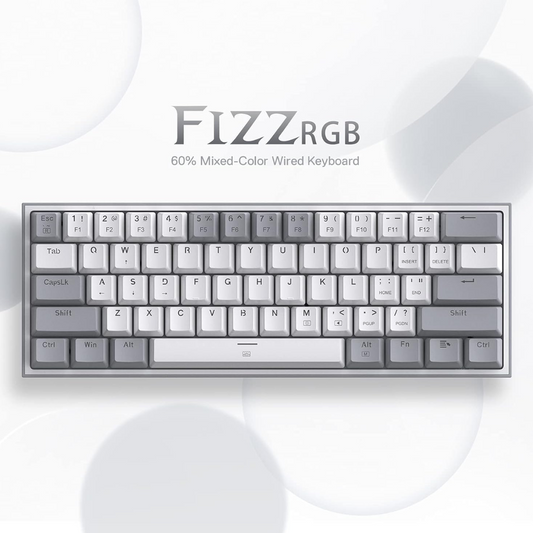 Redragon K617 Fizz 60% Mechanical Gaming Keyboard | Gray White