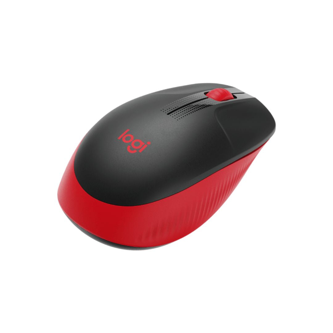 Logitech M190 Full-Size Wireless Mouse | Red
