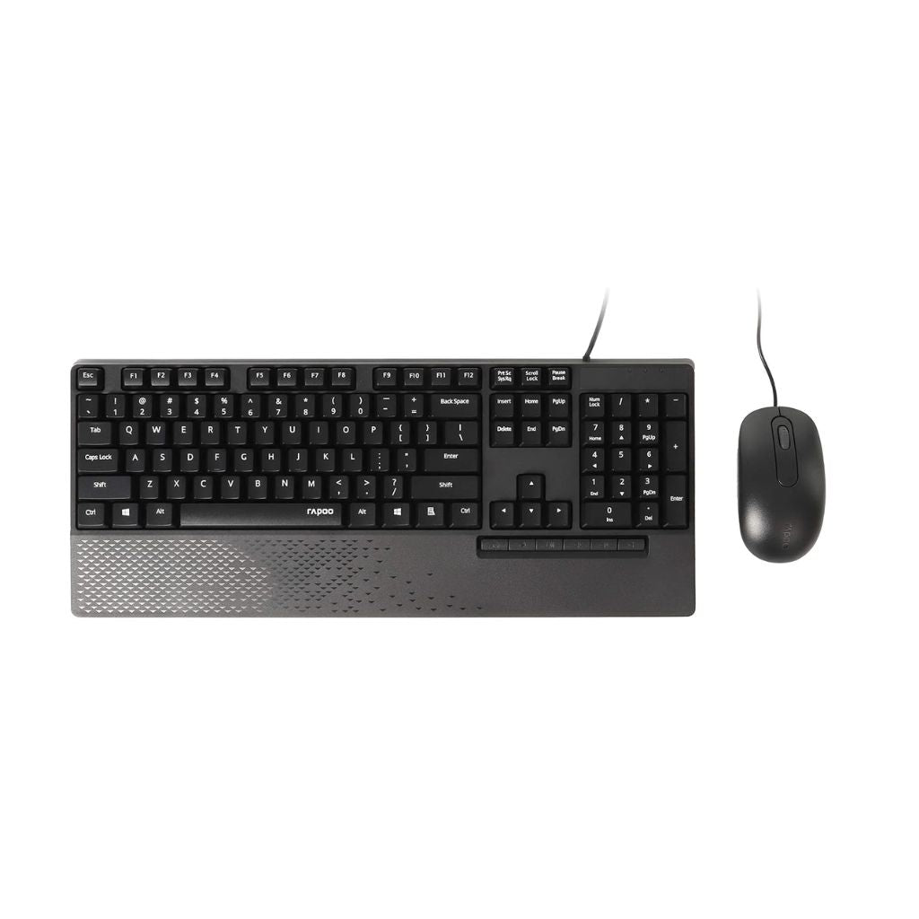Rapoo NX2000 Wired Keyboard and Mouse Kit | Black