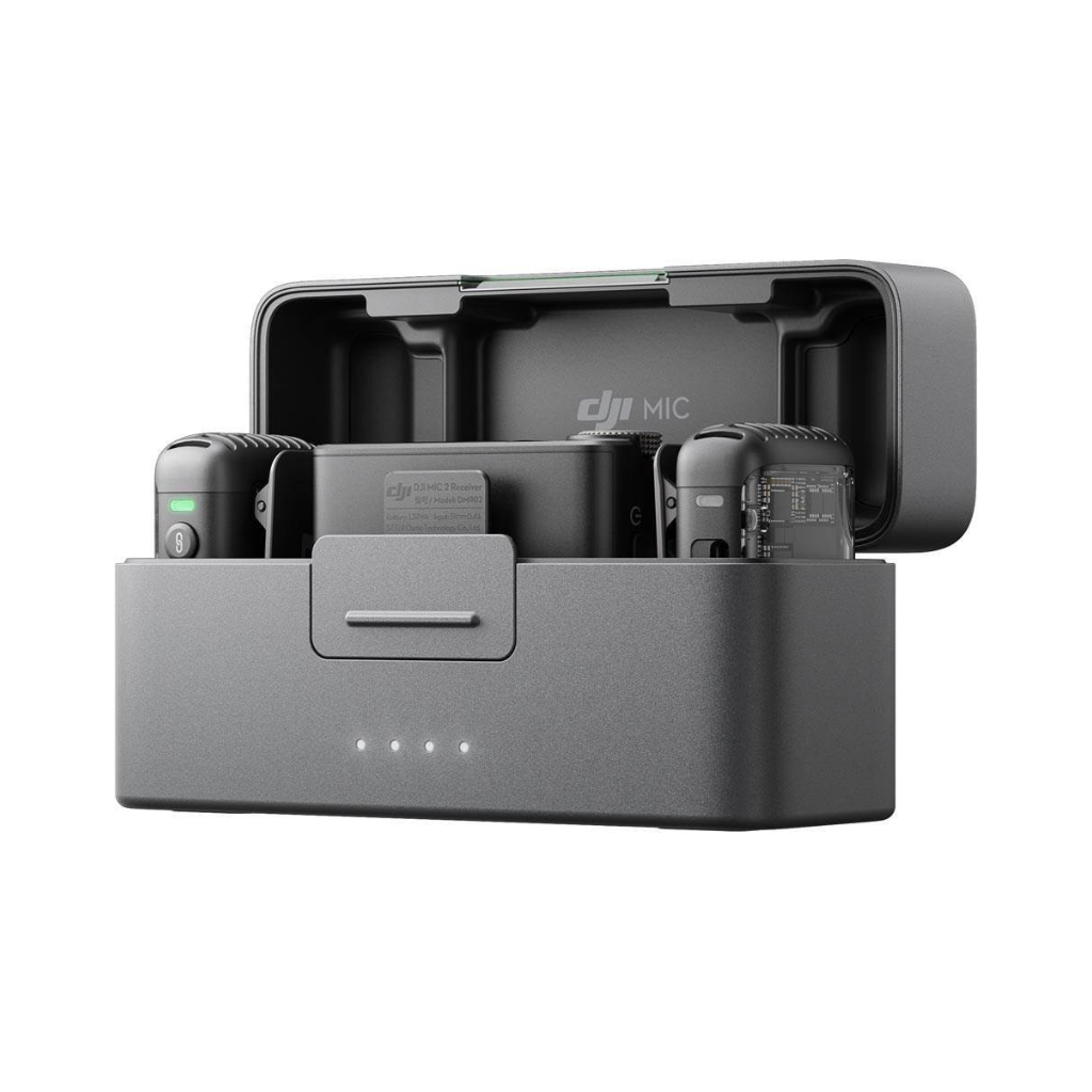 DJI Mic 2 (2 TX + 1 RX + Charging Case) Wireless Lavalier Microphone