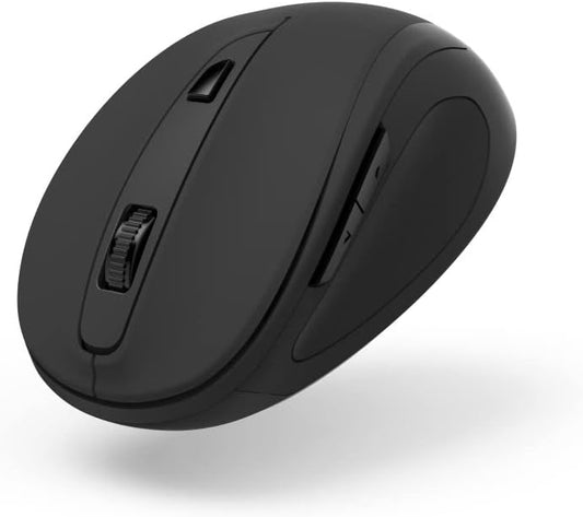 Hama MW-400 V2 Optical 6-Button Wireless Mouse | Ergonomic Right-Hand | 2.4 GHz Nano Receiver | 800-1600 DPI | Up to 36-Day Battery