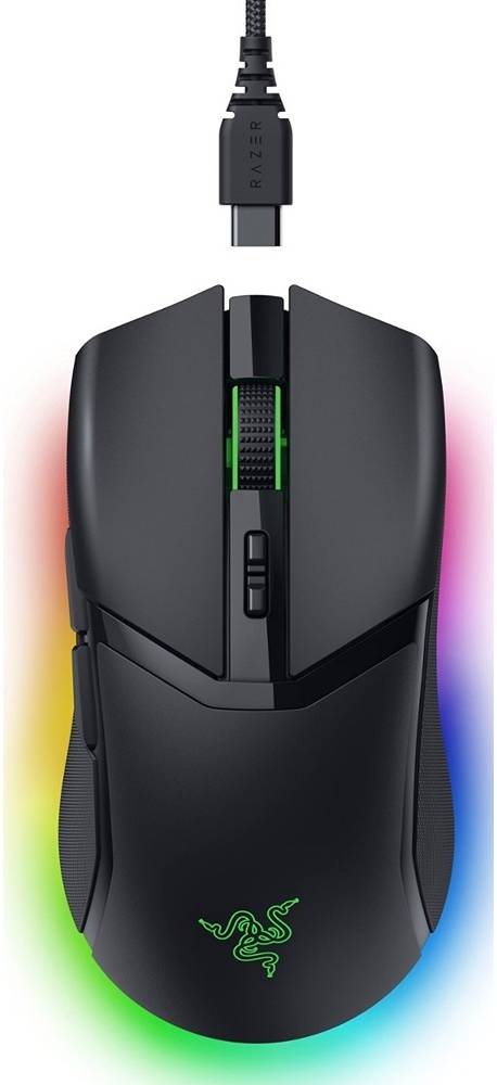 Razer Cobra Pro Wireless Gaming Mouse | Razer Chroma RGB | Focus Pro 30K Optical Sensor | Up to 30000 DPI | 8 Programmable Buttons | Speedflex Cable USB Type C | Black