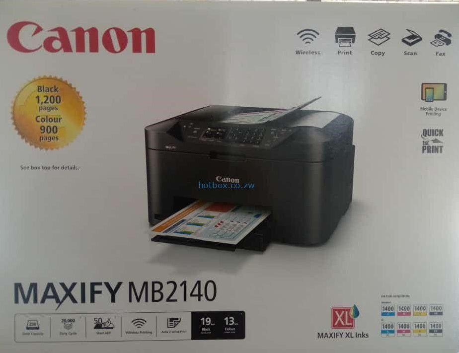 Canon MAXIFY MB2140 Wi-Fi | Inkjet Business Printer Color | Document Feeder All-in-One