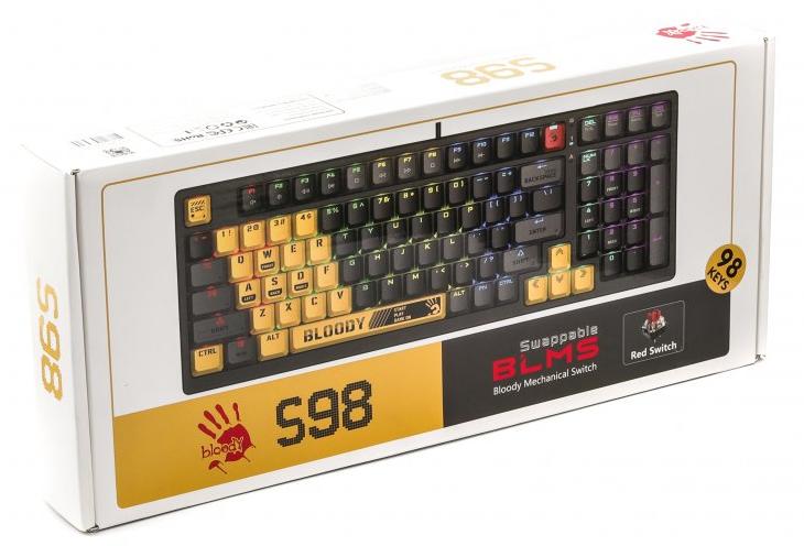 Bloody S98 RGB Mechanical Switch Gaming Keyboard BLMS Red Switch Sports Lime ( En / Ar )