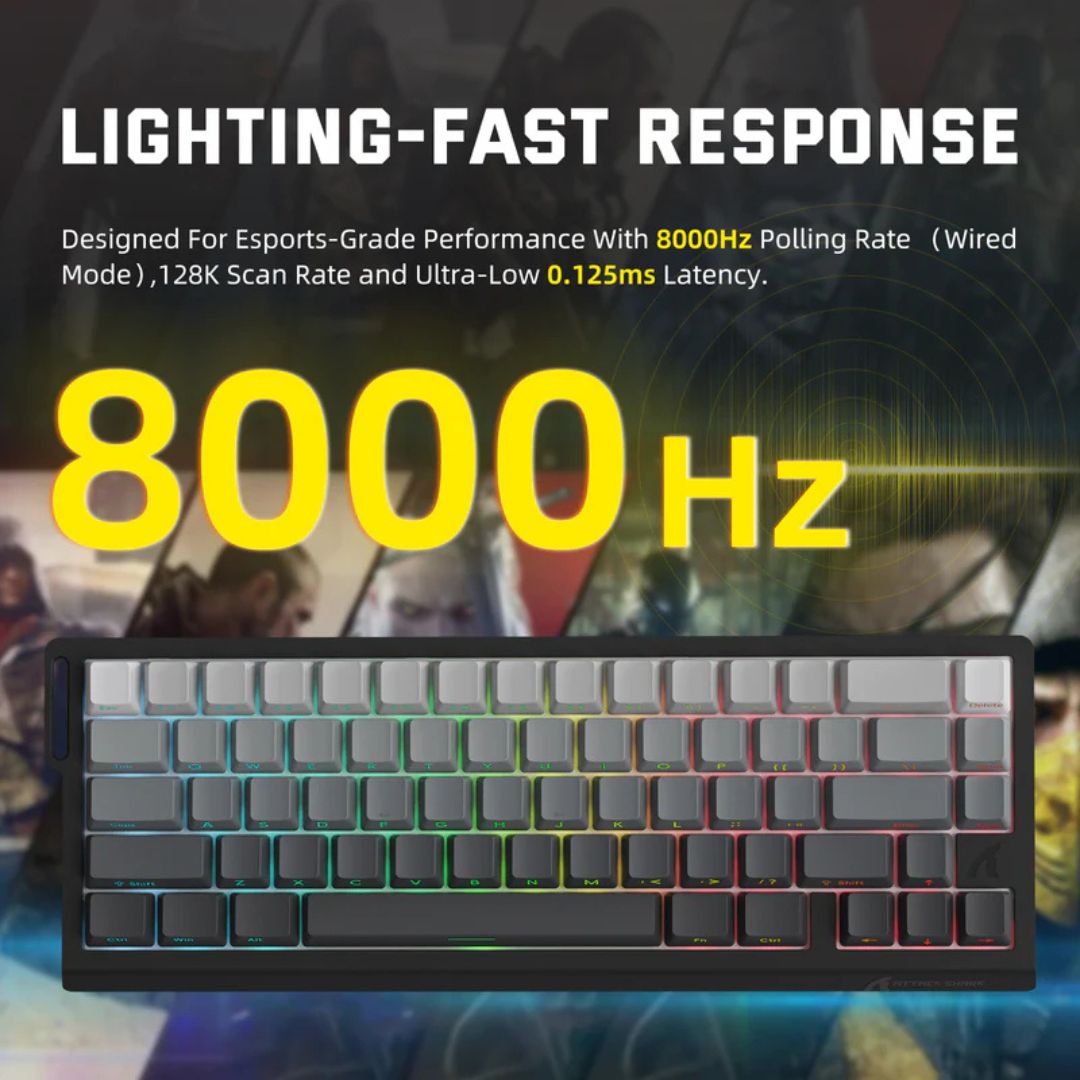 ATTACK SHARK X68 Pro Magnetic Wireless Mechanical Keyboard | Moonlit Black