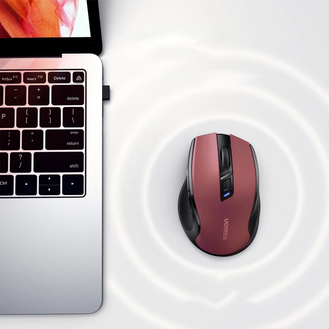 UGREEN MU006 USB Optical Wireless Mouse | Red