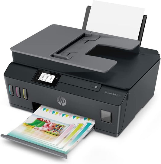 Hp Smart Tank 615 Wireless | Print | Copy | Scan | Fax | Automated Document Feeder | All In One Printer