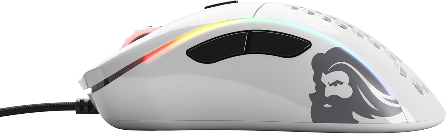 Glorious Model D Gaming Mouse | Ultra-Lightweight 68g Honeycomb RGB Wired Mouse | Ergonomic Right-Hand Design | High Precision Sensor | Ascended Cable | PTFE Feet | Glossy Black