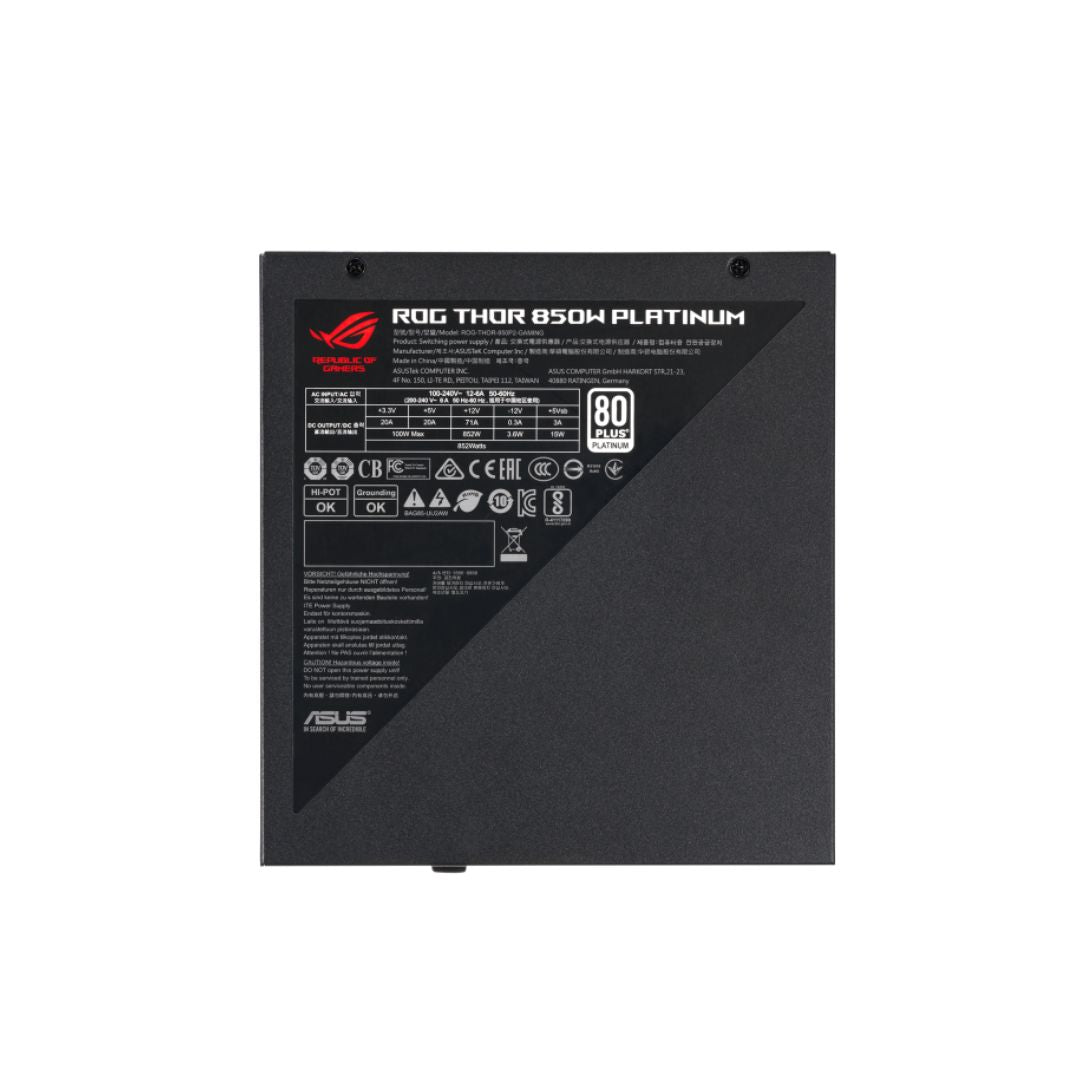 ASUS ROG THOR 850W Platinum II | Full Modular | 80+ Platinum | PCIe 5.0 | Black