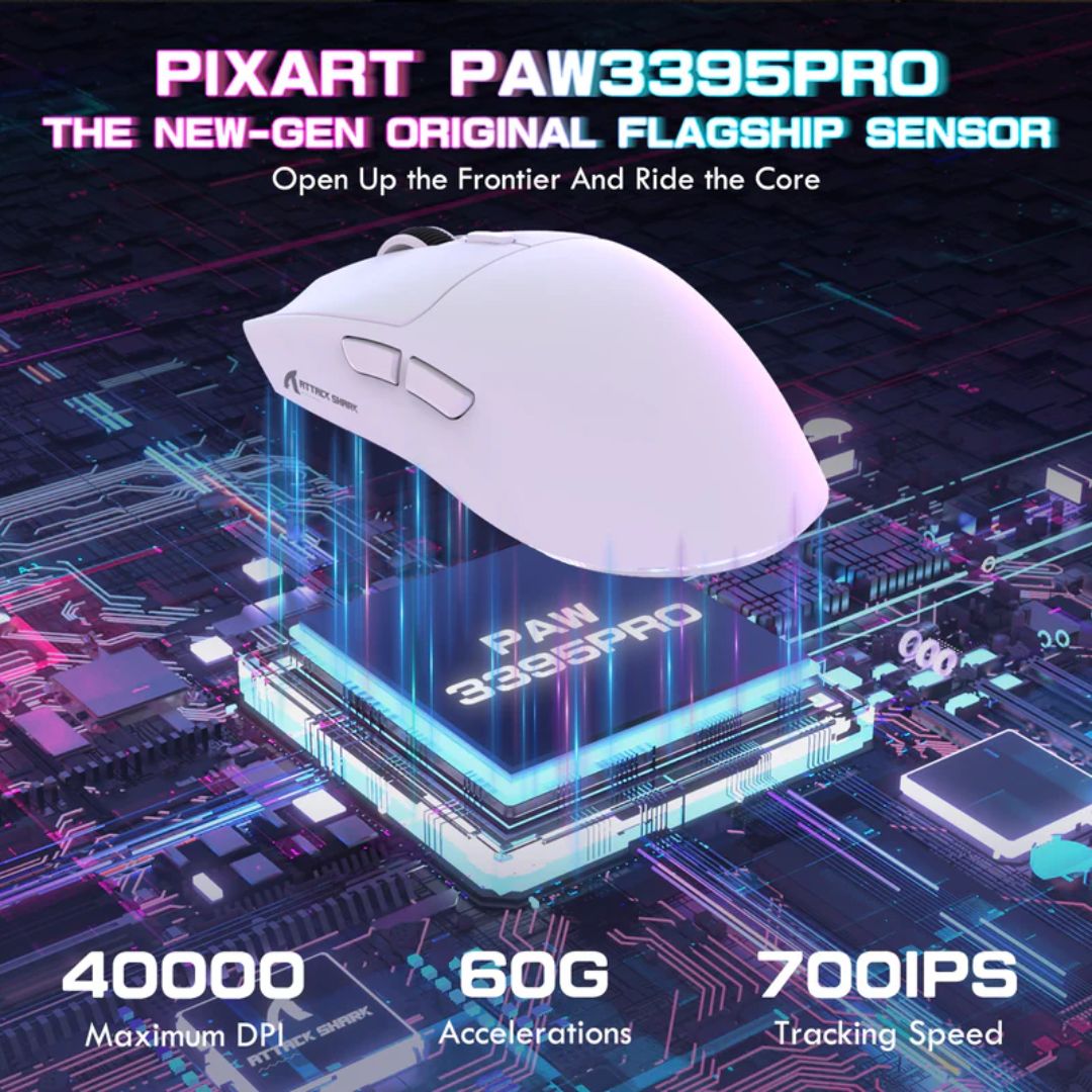 ATTACK SHARK X1 Tri-mode Gaming Mouse | White