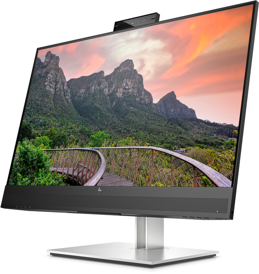 HP E27m G4 27″ QHD USB‑C Conferencing Monitor | 5 MP Pop‑Up Cam | 65 W PD | 99 % sRGB | USB Hub | RJ‑45 | Tilt/Swivel/Pivot