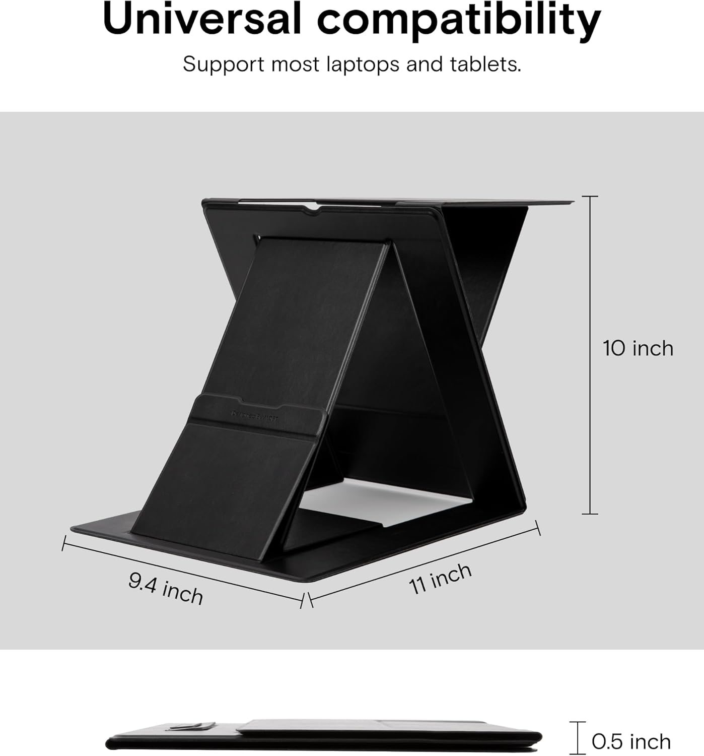 MOFT Folding Laptop Stand Lap Desk | Portable & Mini Computer Stand Laptop Desk for Travel and Home Office | Ergonomic Design with Adjustable Viewing Angles | Lightweight Computer Cooling Riser