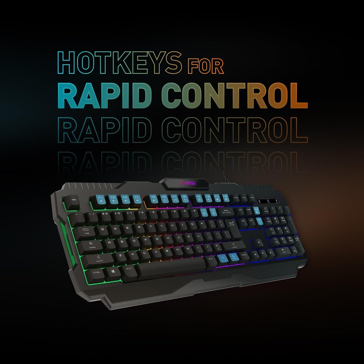 MSI Forge GK100 Combo | Gaming RGB Keyboard & Mouse Set | 19-Key Anti-Ghosting | 6400 DPI Optical Sensor