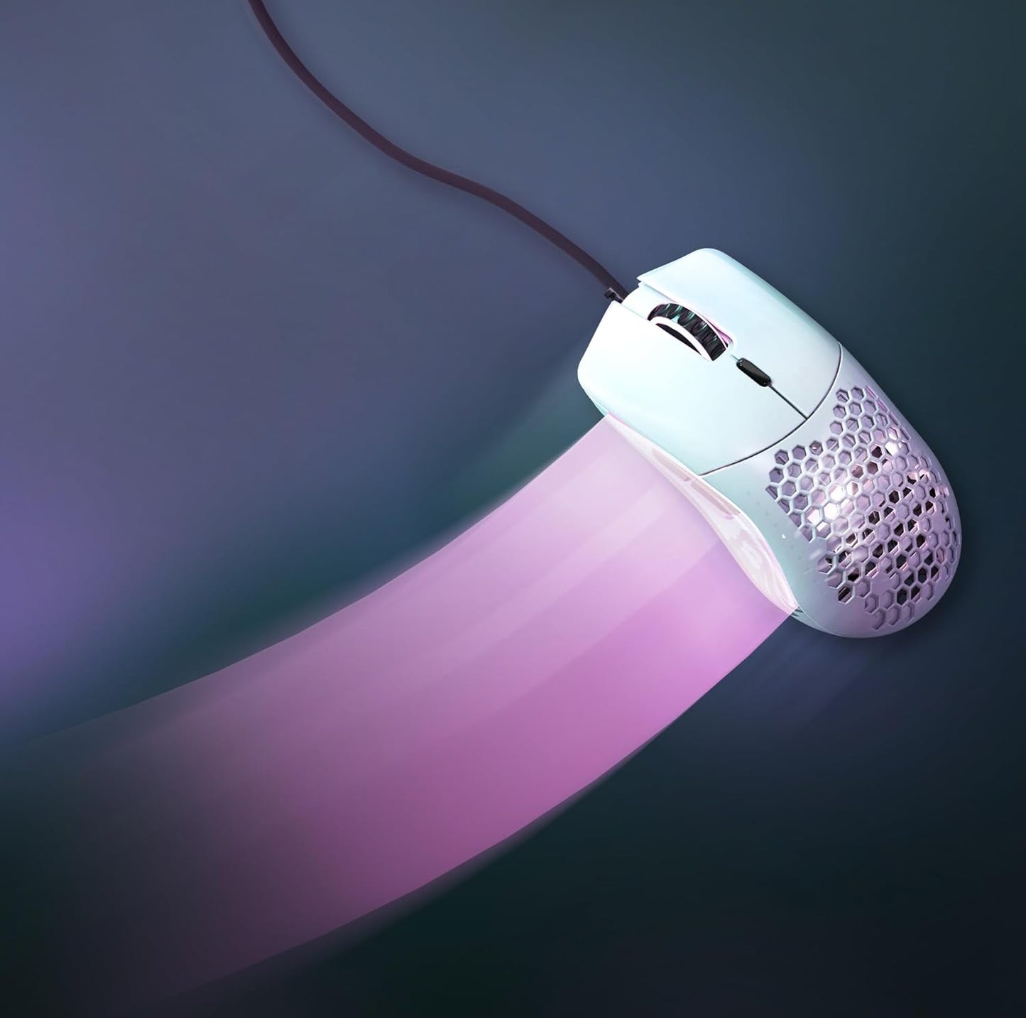 Glorious Model O- (Minus) Wired Gaming Mouse | 58g Superlight | Compact Size | Pixart 3360 Sensor | RGB | Honeycomb Design | Omron Switches | Ambidextrous | Matte White