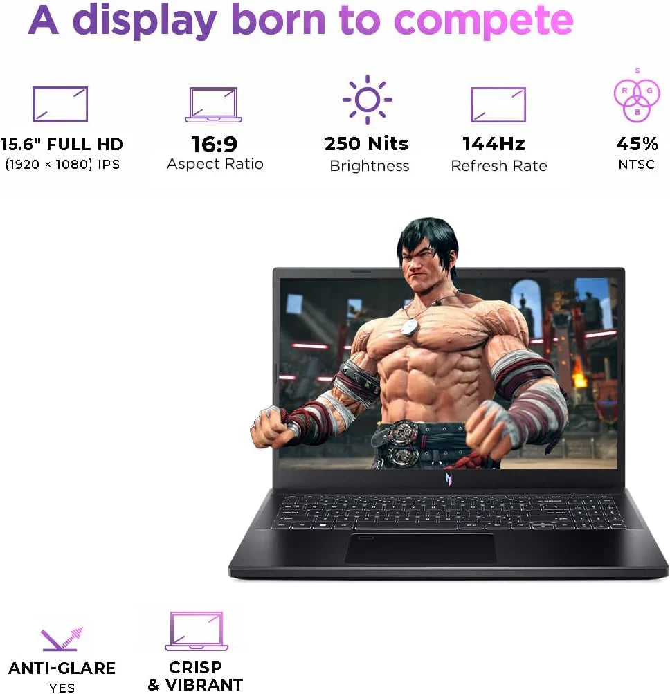 Acer Nitro V 15 ANV15-51-59RM | 15.6" FHD 165Hz | Intel Core i9-13900H | 16GB RAM | 512GB SSD | NVIDIA RTX 5050 8GB | WIN 11 PRO K