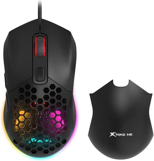 Xtrike Me GM316 RGB Gaming Mouse | Optical Sensor 7 | 200 DPI | Detachable Top Covers | Lightweight Only 67G