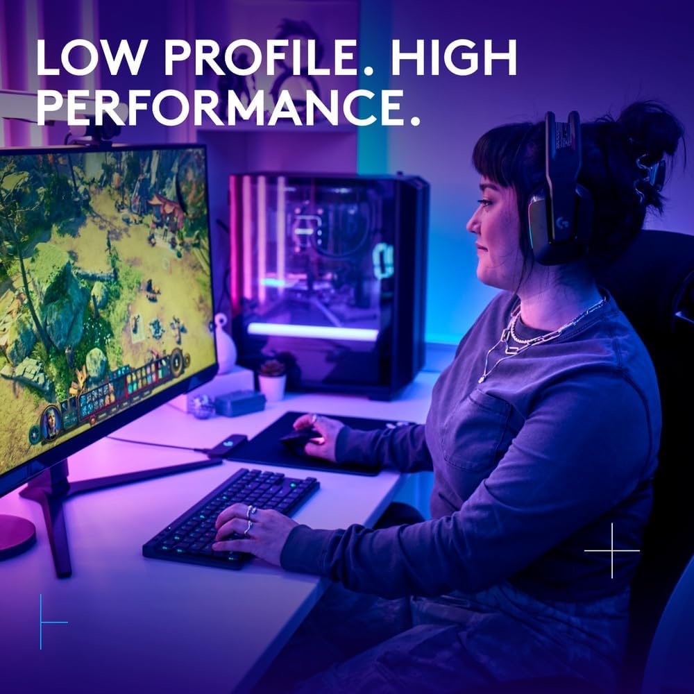 Logitech G515 LIGHTSPEED TKL Wireless Gaming Keyboard | Tri-Mode | Low-Profile GL Switches | Double-Shot PBT | 36-Hour Battery | RGB