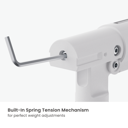 Avetron Nova Slim Mechanical Spring Monitor Arm w/ Laptop Tray | 17″ | 35″ | 2 | 11 kg | Full Motion | Top-Side Mount