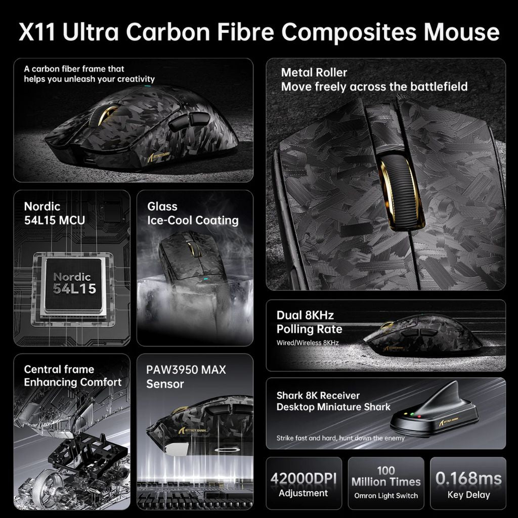 Attack Shark X11 Ultra Wireless | Black