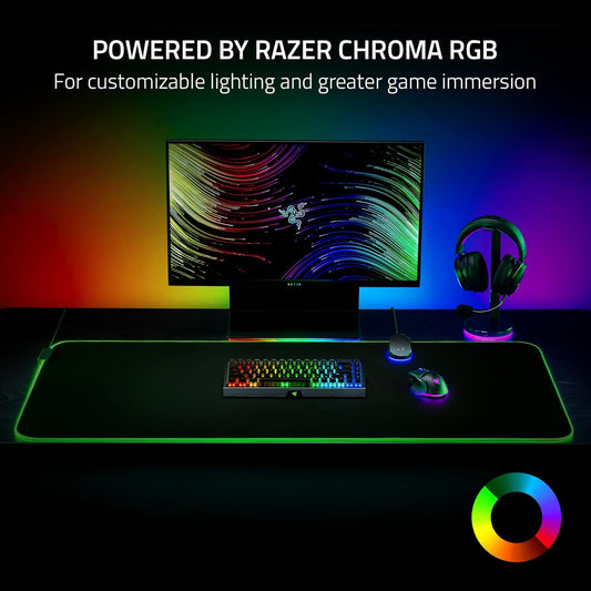 Razer Goliathus Chroma 3XL Gaming Mouse Pad: Micro-Textured Cloth Surface | Large to Cover Desk Setup | Chroma RGB | Optimized for All Sensitivity Settings and Sensors | Non-Slip Rubber Base