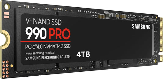 Samsung 990 PRO 4TB NVMe PCIe Gen 4.0 M.2 SSD | Up to 7 | 450 MB/s Read | 6 | 900 MB/s Write | Smart Thermal Control | Enhanced Power Efficiency