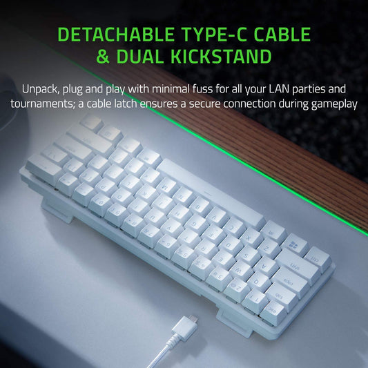 Razer Huntsman Mini | Mercury Edition | 60% Optical Gaming Keyboard (Linear Red Switch) | FRML Packaging ( En )
