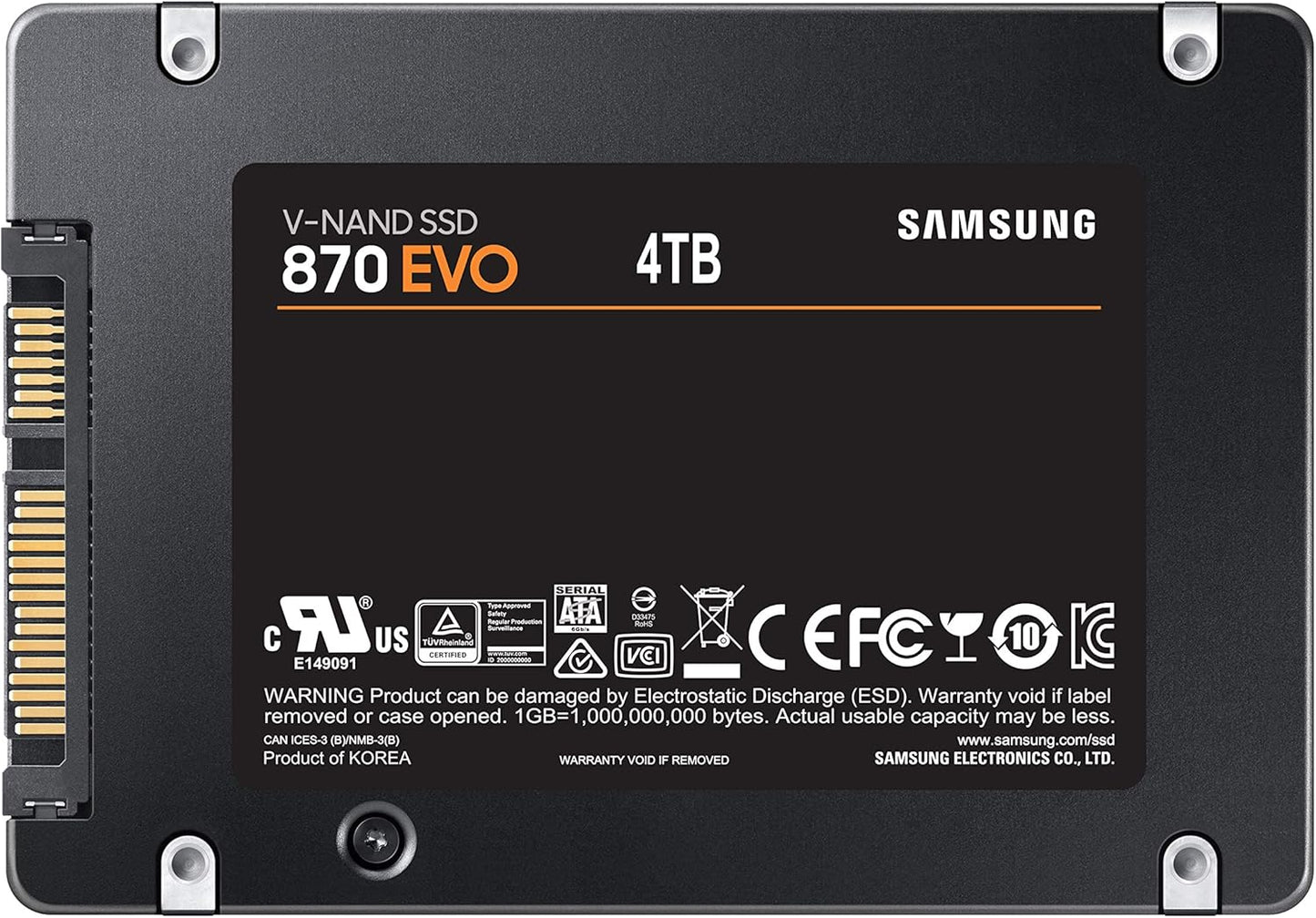 Samsung 870 EVO SATA III 2.5" Internal SSD | 4TB